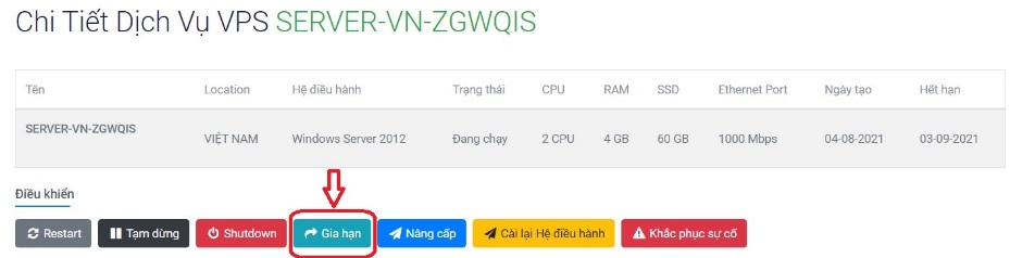 Hướng dẫn gia hạn VPS